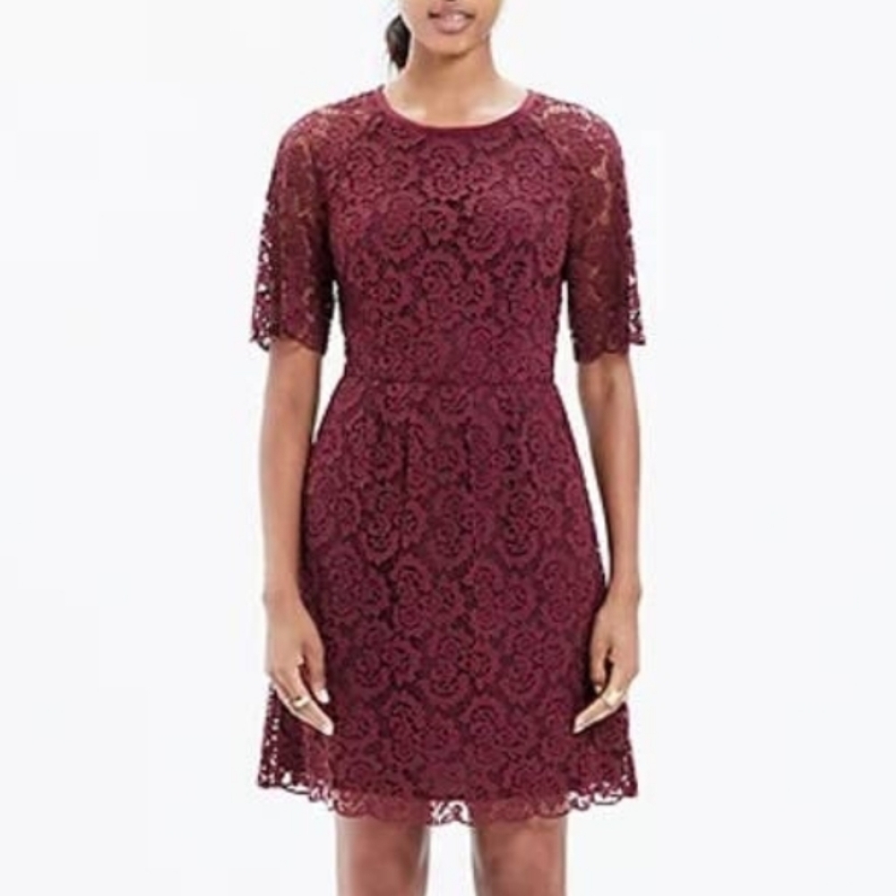Madewell Lace Magnolia Fit & Flare Dress Size 4